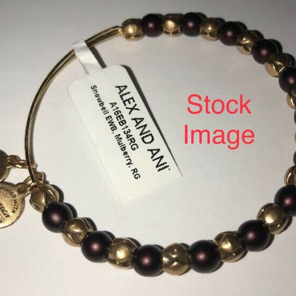 Alex & Ani Gold & Rafaelian Snowbell Mulberry/Gold - Picture 5 of 5